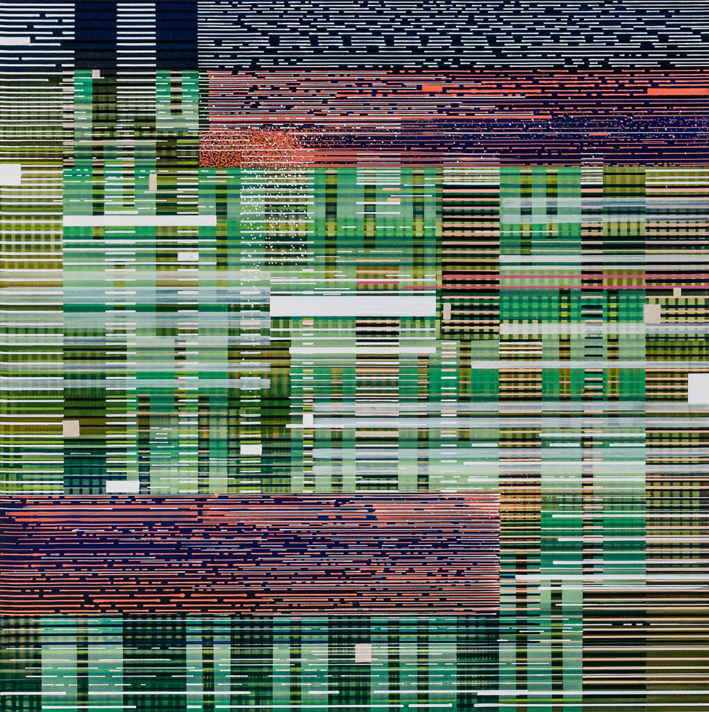 acrylic & inks on wood panel © Visakh Menon