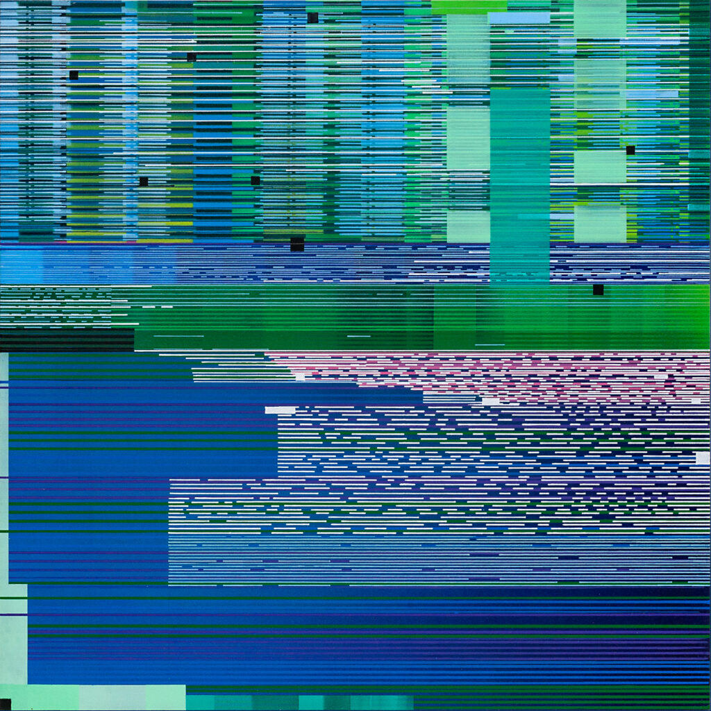 18A-interference acrylic on wood panel