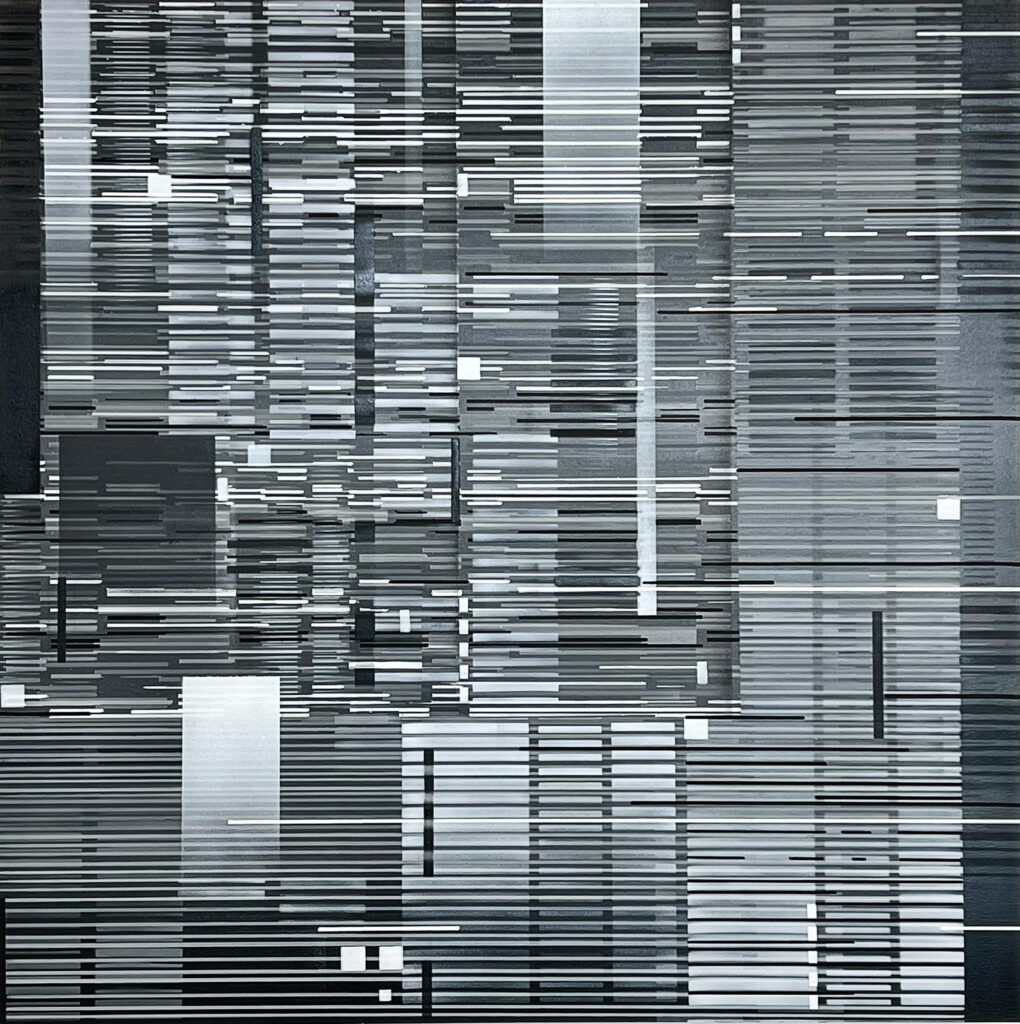 acrylic & inks on wood panel © Visakh Menon