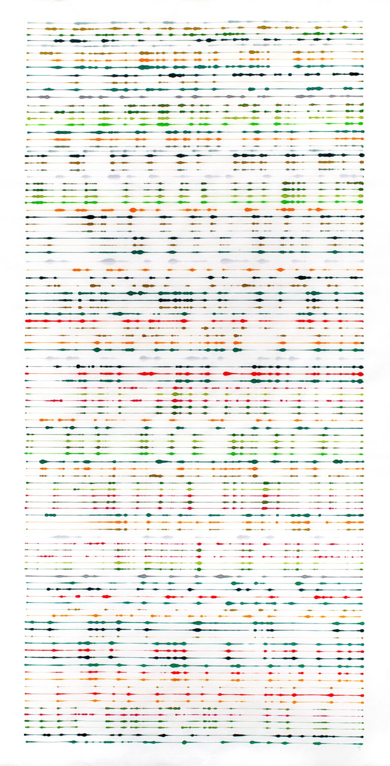 ink on single xuan rice paper. © Visakh Menon