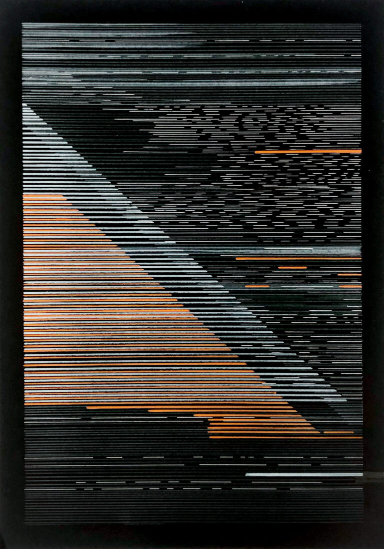 painting. acrylic & ink on Black paper © Visakh Menon